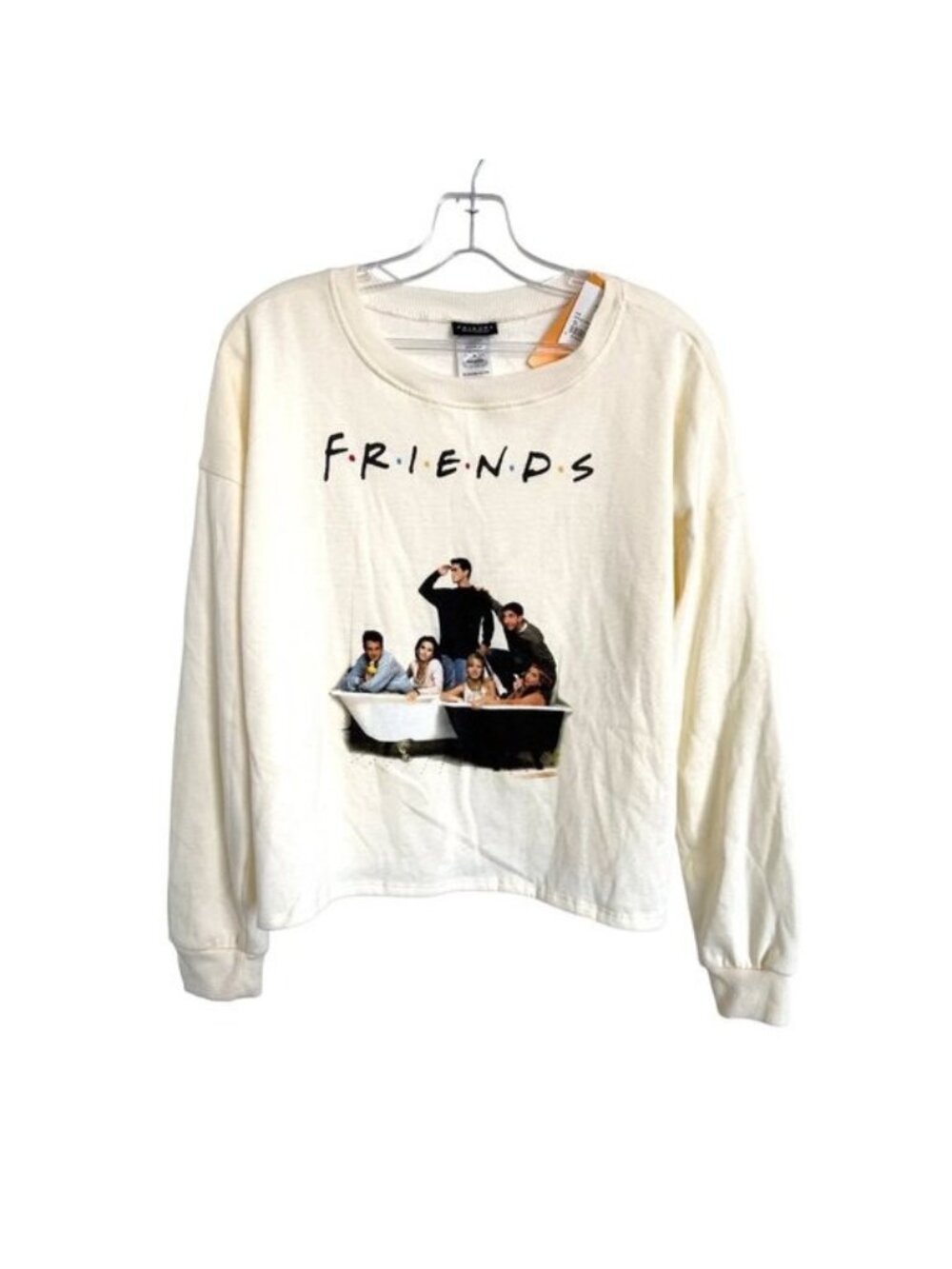 Friends Cream Colored Bathtub Graphic Sweatshirt